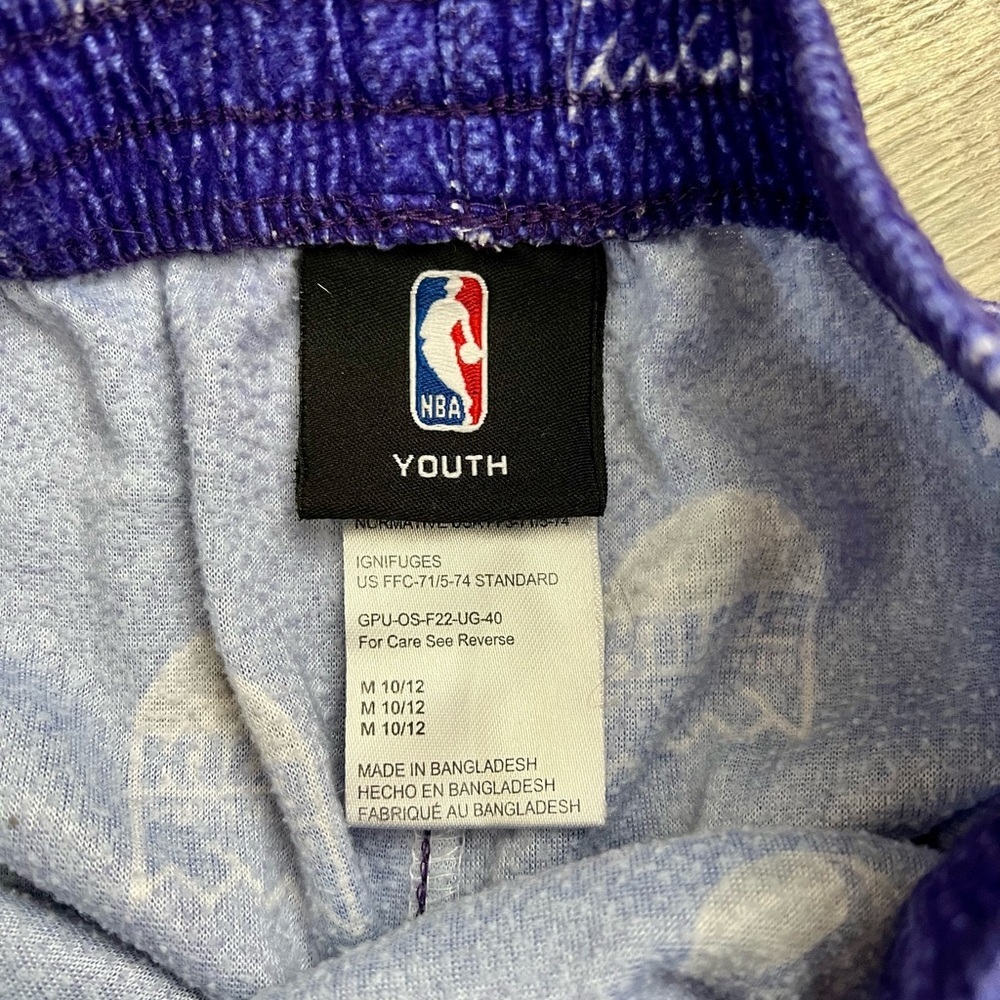 NBA Sacramento Kings Pajama Pants Blue Fleece Youth Medium 10 12 - Picture 3 of 3
